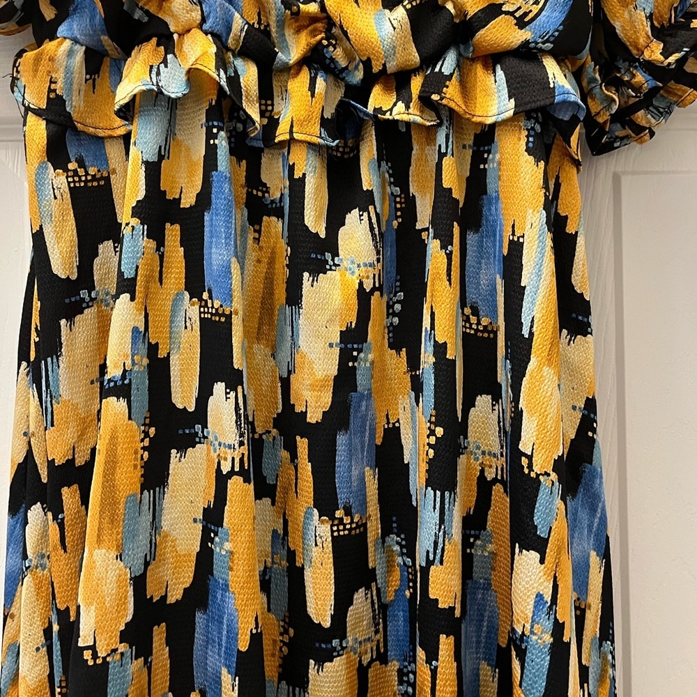 Piper and Scoot Abstract Midi Dress Large - Picture 5 of 10
